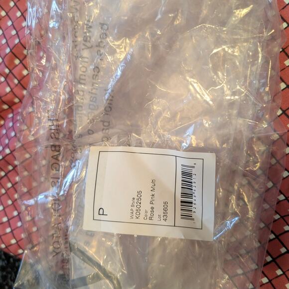 Theory Women's Colorblock Grid Silk Easy Slip Tank Top Rose Pink Multi Size P - Picture 9 of 9